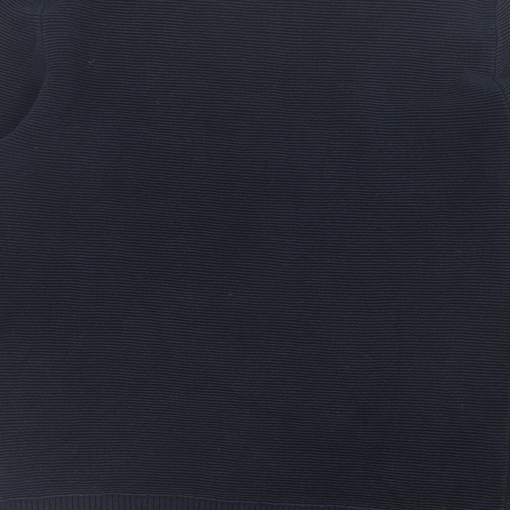 club manaco Mens Blue Crew Neck Cotton Pullover Jumper Size XS