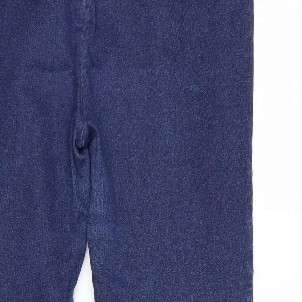 No2moro Womens Blue Cotton Skinny Jeans Size 12 L29 in Regular Zip