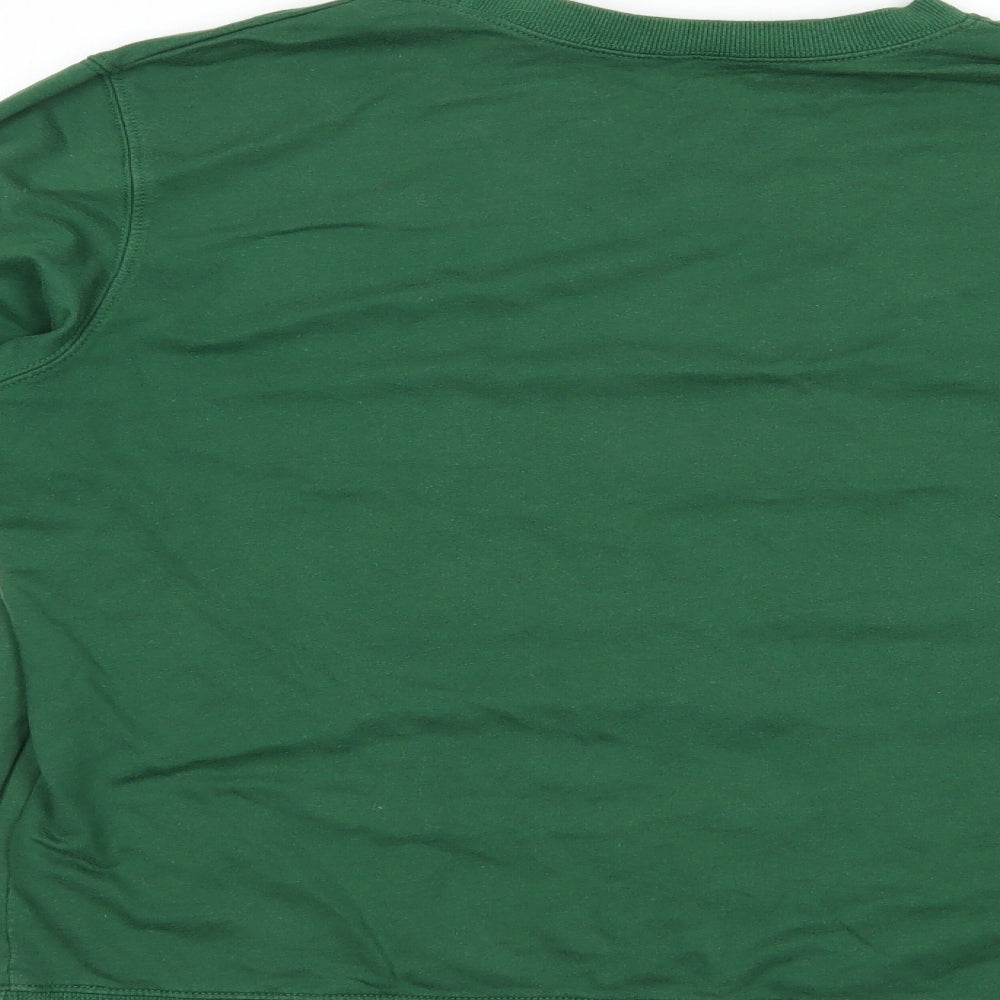 SheIn Womens Green Cotton Pullover Sweatshirt Size M Pullover - More Kindness