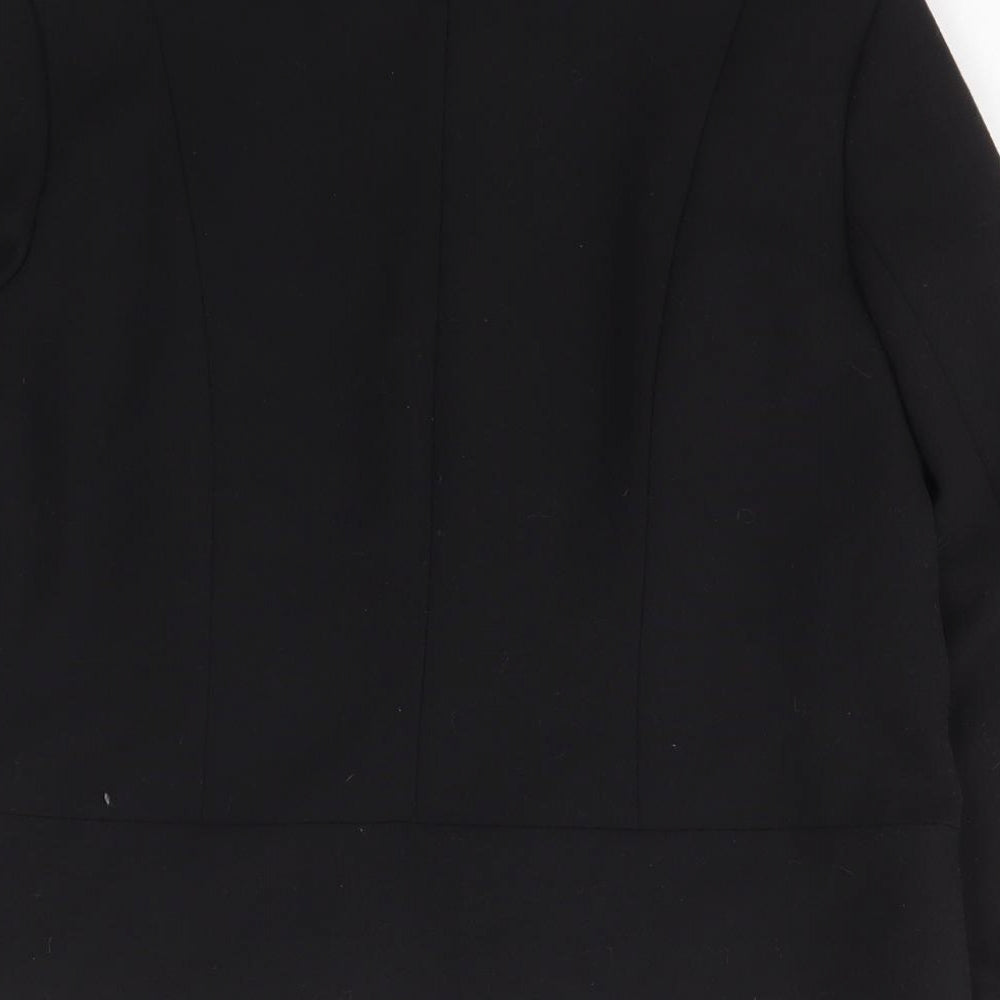 Per Una Womens Black Jacket Blazer Size 10 Hook & Eye