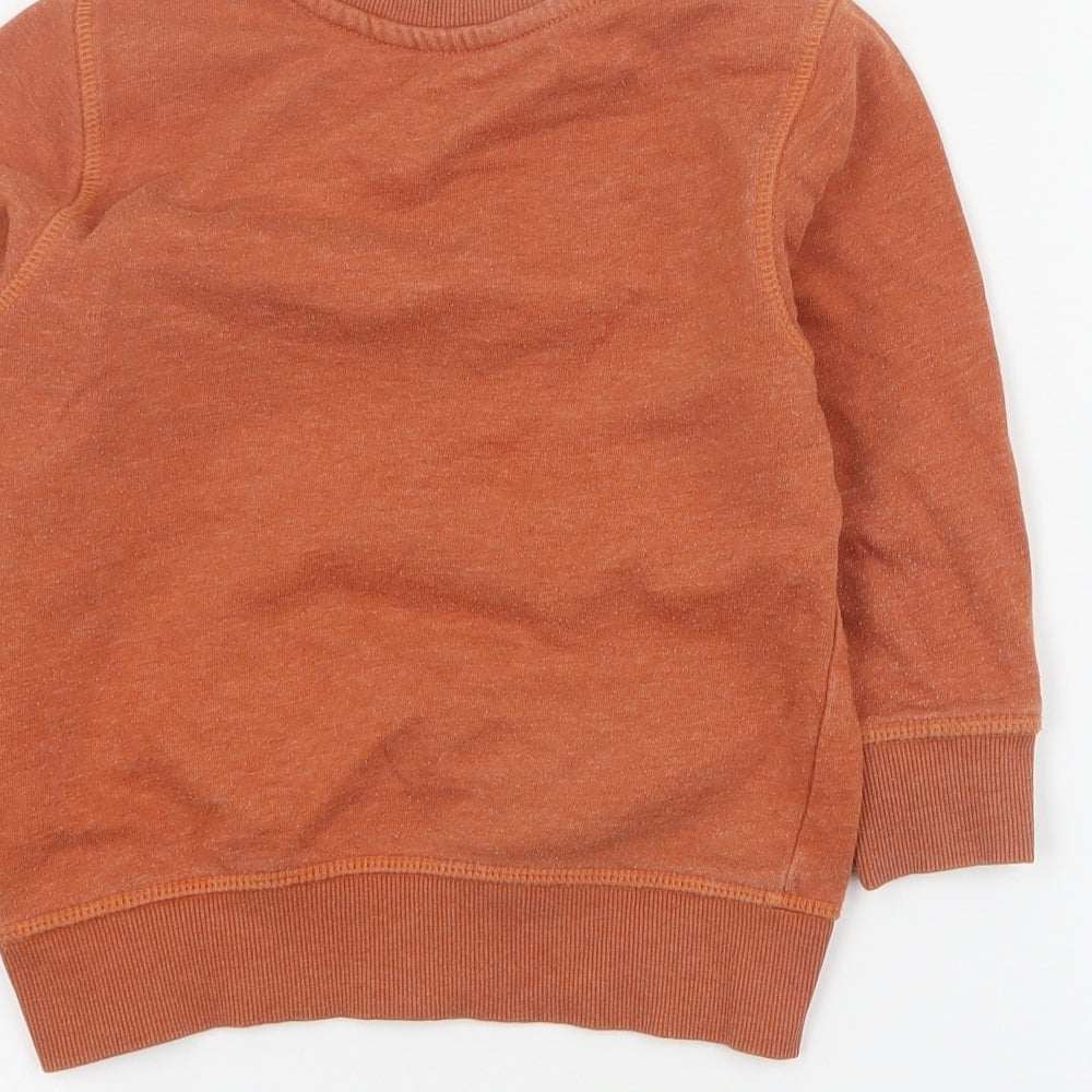 George Boys Brown Cotton Pullover Sweatshirt Size 2-3 Years Pullover
