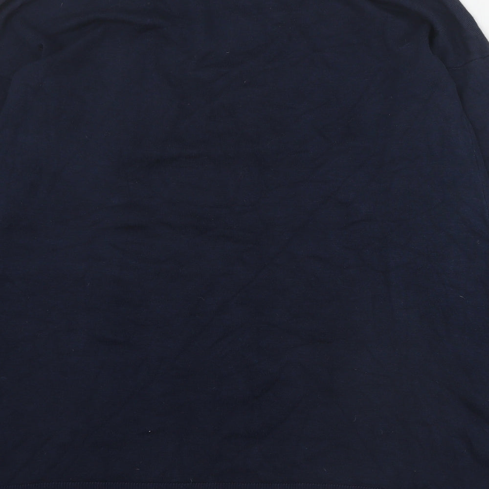 Primark Womens Blue Round Neck Viscose Pullover Jumper Size 12