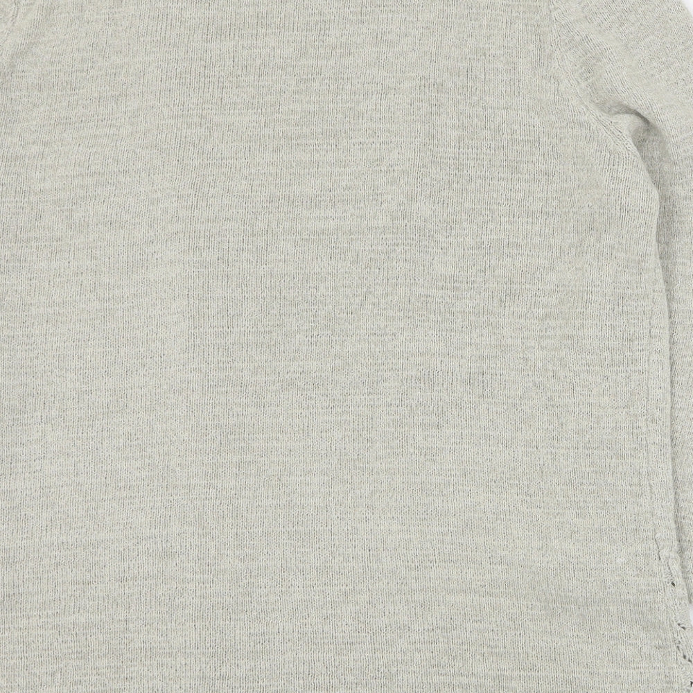Bonmarché Womens Beige Round Neck Acrylic Pullover Jumper Size S