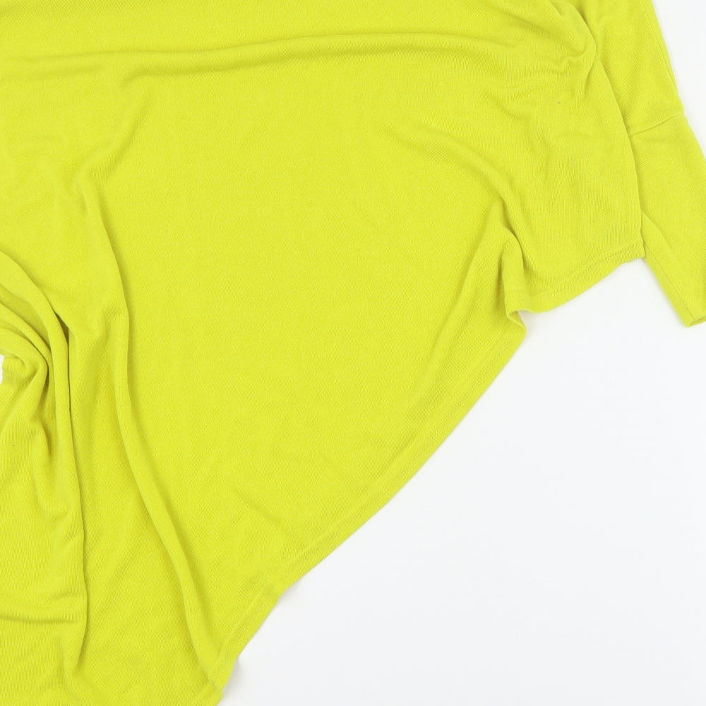 River Island Womens Yellow High Neck Polyester Pullover Jumper Size 8