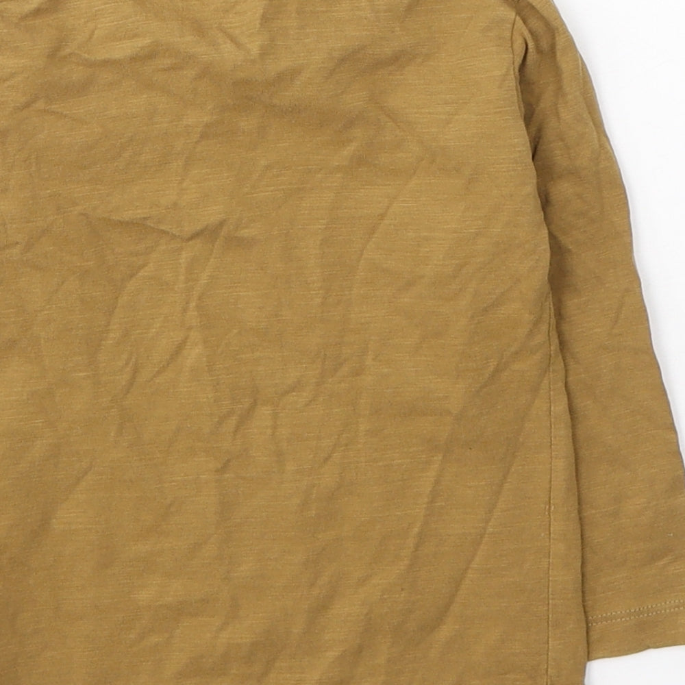 Next Boys Brown Cotton Pullover Casual Size 18-24 Months Round Neck Pullover