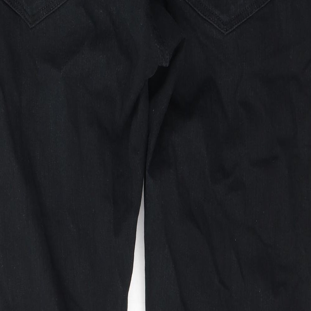 Marks and Spencer Womens Black Cotton Skinny Jeans Size 38 in L31 in Regular Button
