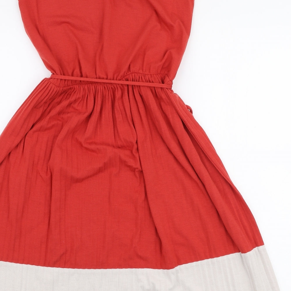 Oasis Womens Multicoloured Polyester Skater Dress Size XS Round Neck Pullover