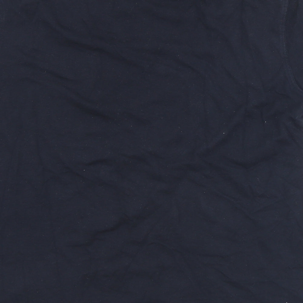 Dunnes Mens Black Cotton T-Shirt Size M Crew Neck - Irish