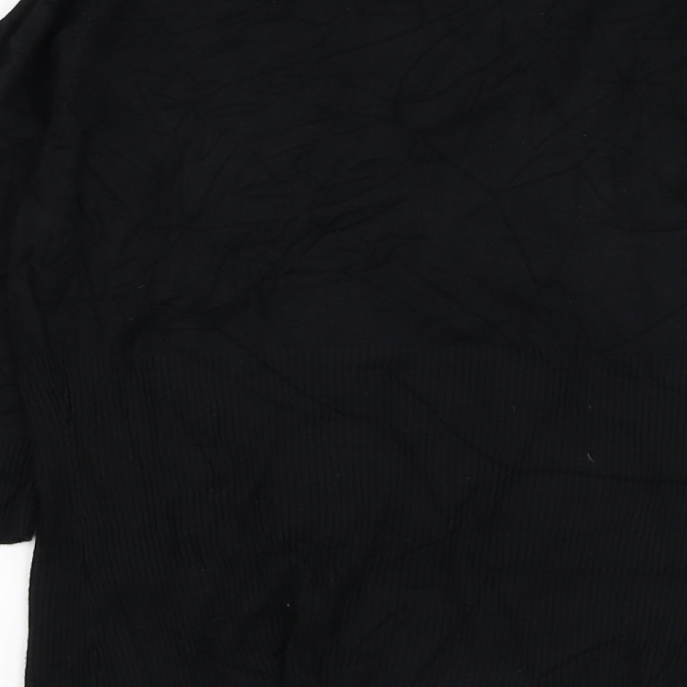 Principles Womens Black Round Neck Viscose Pullover Jumper Size 12