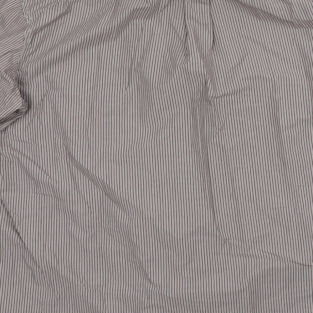 Boston Crew Mens Multicoloured Striped Cotton Button-Up Size XL Collared