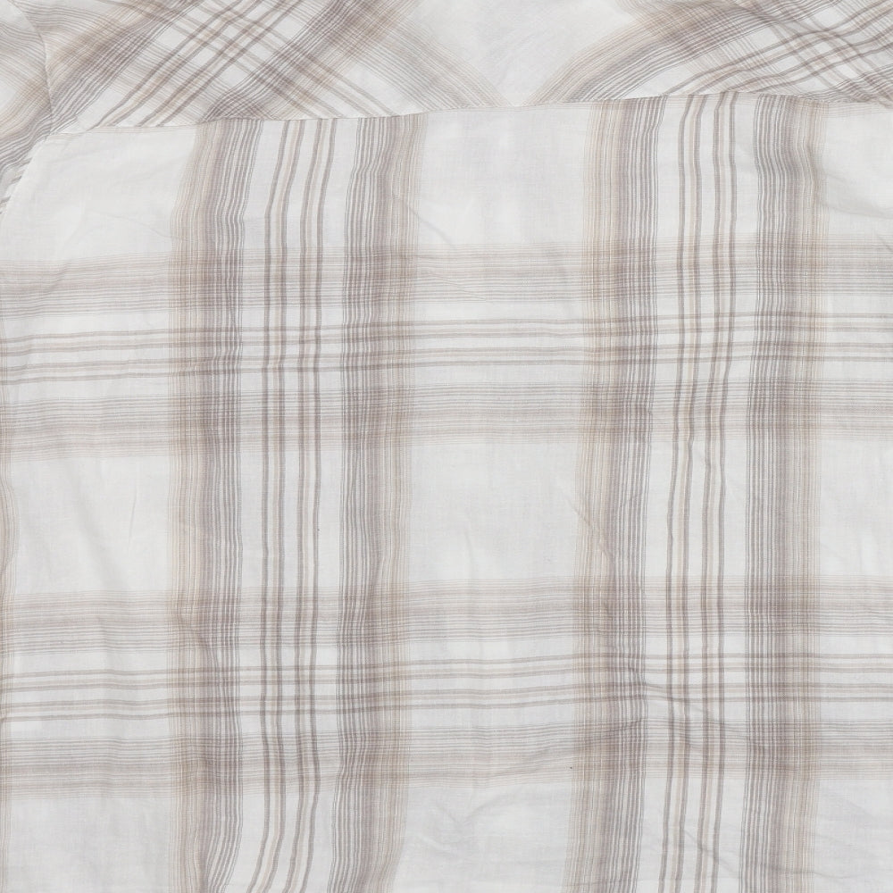 Divided Womens Multicoloured Plaid Cotton Basic Button-Up Size L Collared