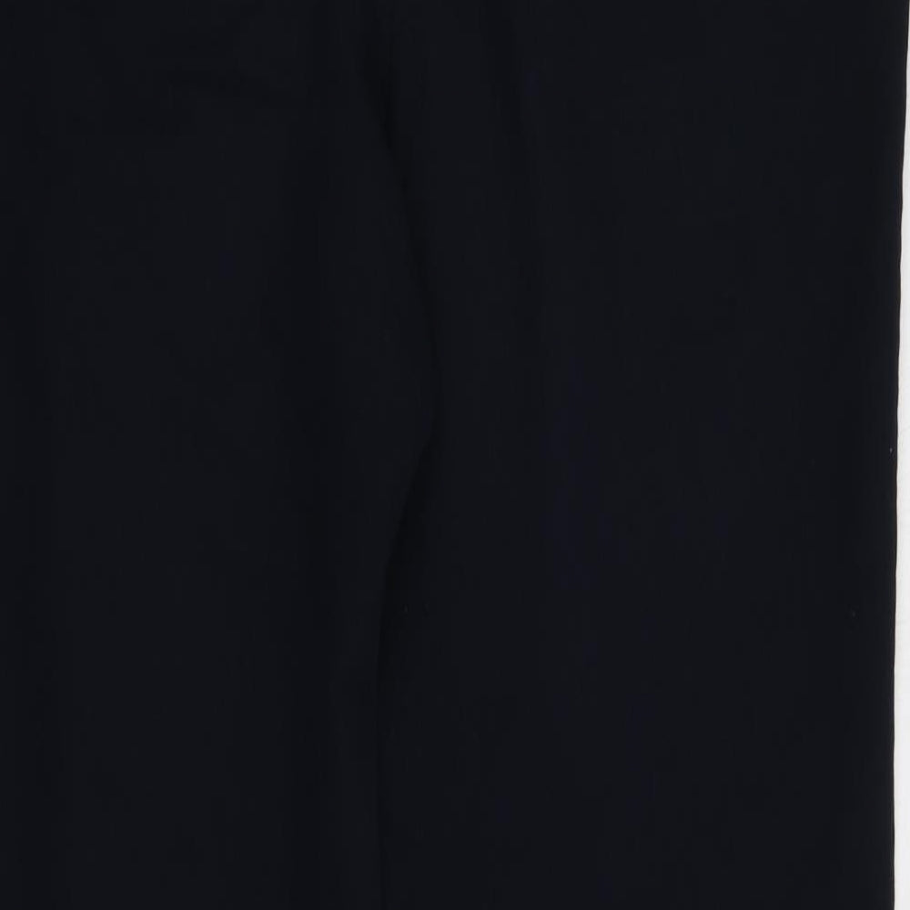 Dunnes Stores Womens Blue Polyester Carrot Trousers Size 12 L27 in Regular