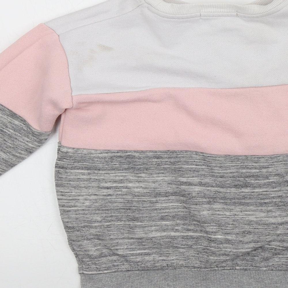 Primark Girls Grey Polyester Pullover Sweatshirt Size 5-6 Years