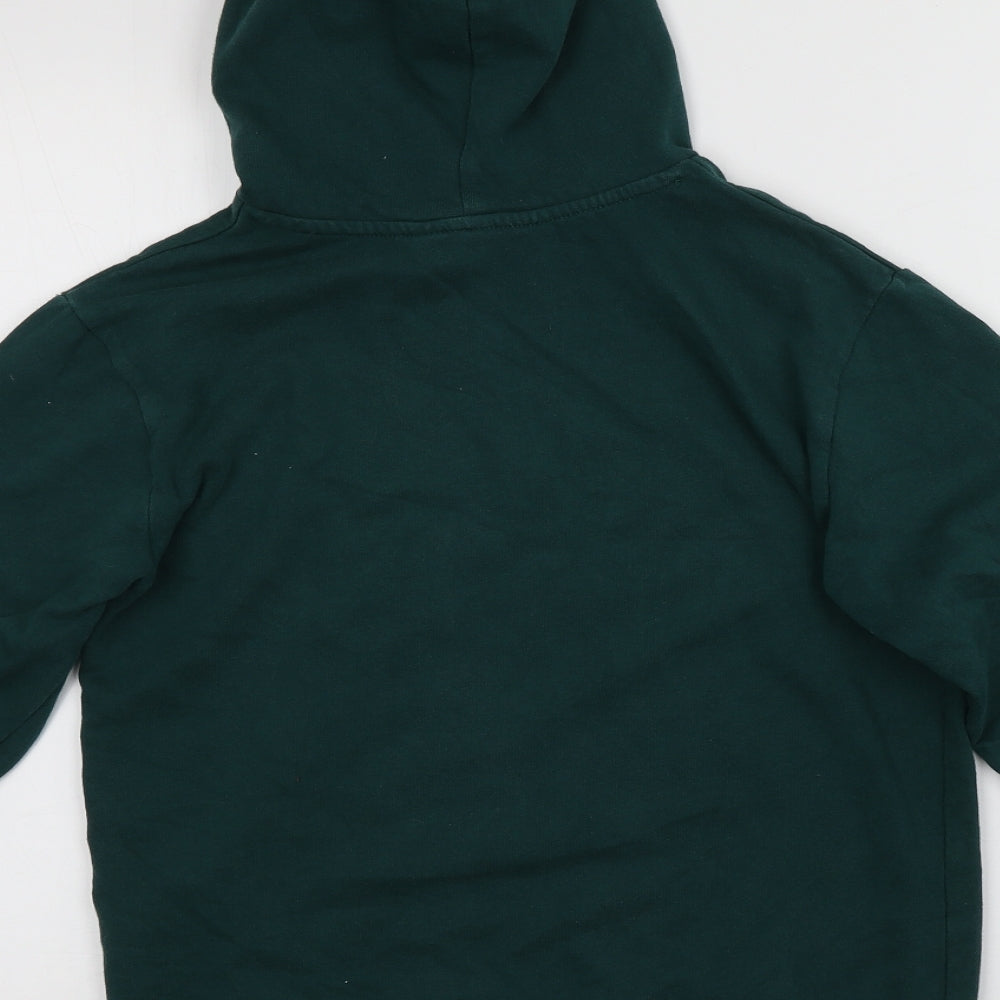 H&M Girls Green Cotton Pullover Hoodie Size 12-13 Years
