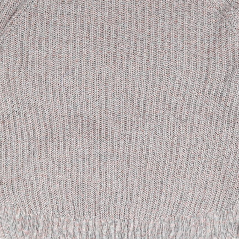 Papaya Womens Multicoloured Round Neck Acrylic Pullover Jumper Size 10