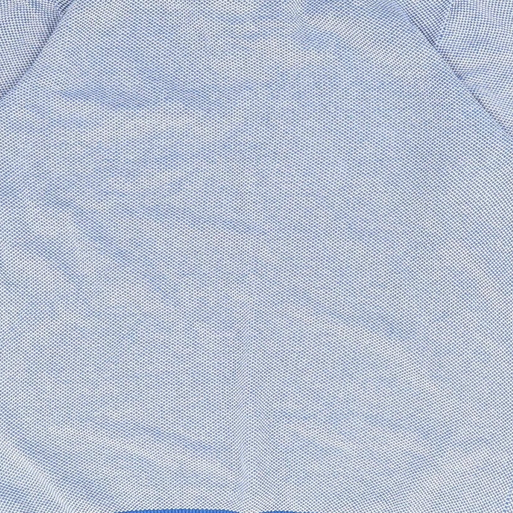 Giovanni Galli Mens Blue Collared Cotton Pullover Jumper Size L