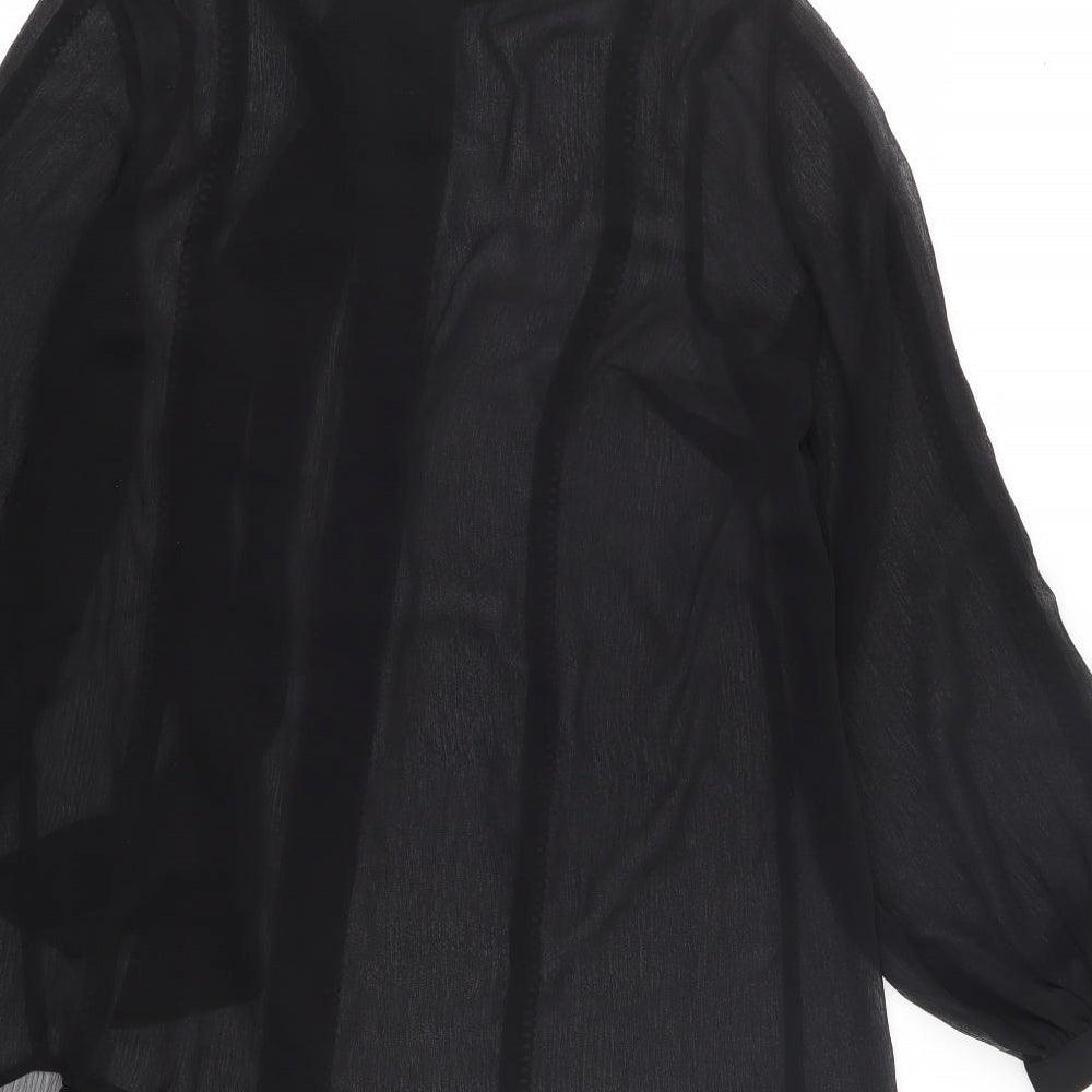 V By Very Womens Black Polyester Jersey Button-Up Size M Halter