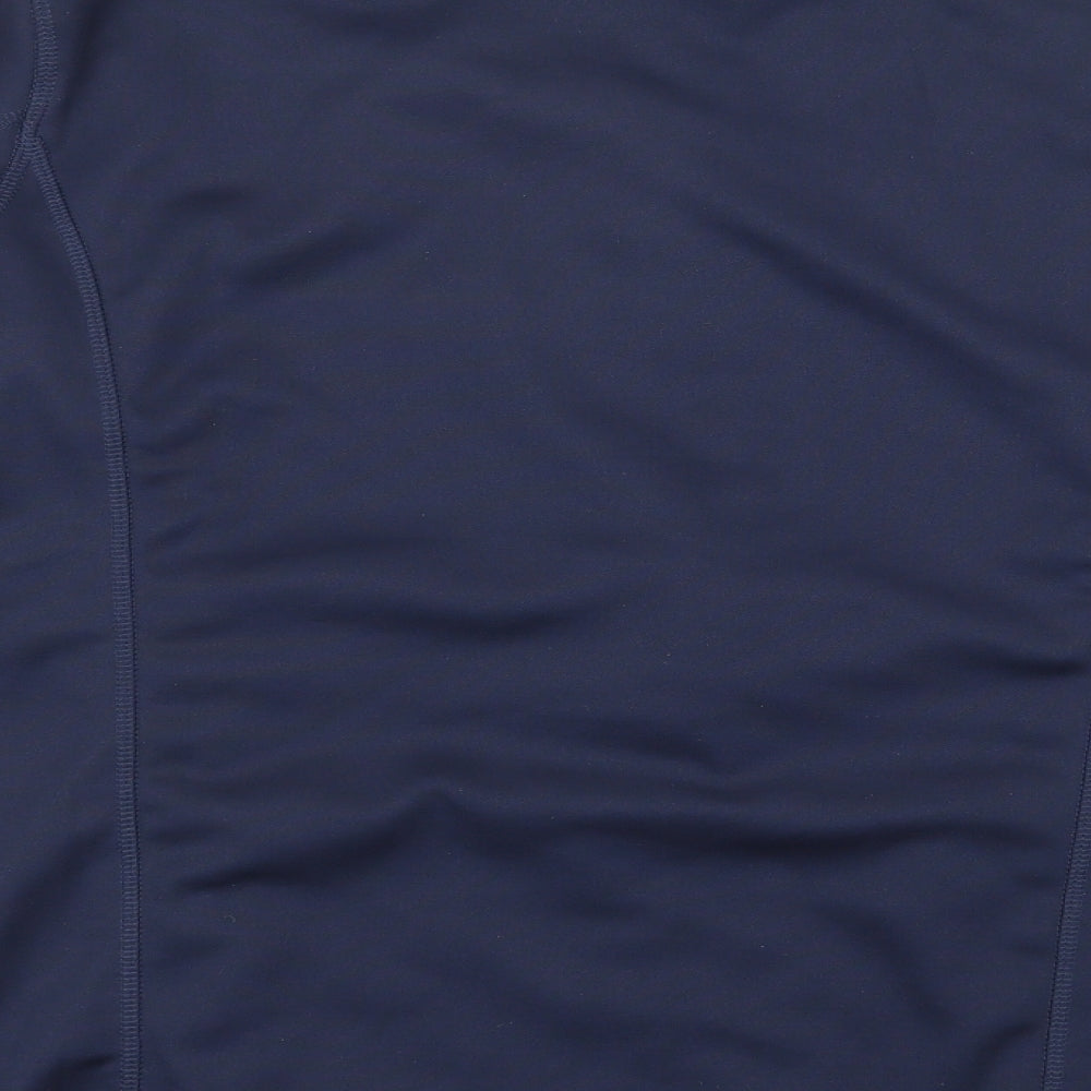 Crivit Mens Blue High Neck Polyester Full Zip Jumper Size L