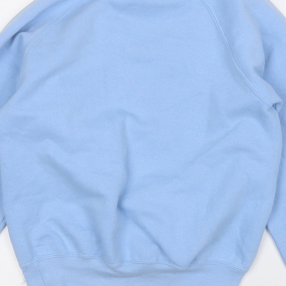 Preworn Boys Blue Polyester Pullover Sweatshirt Size 9-10 Years