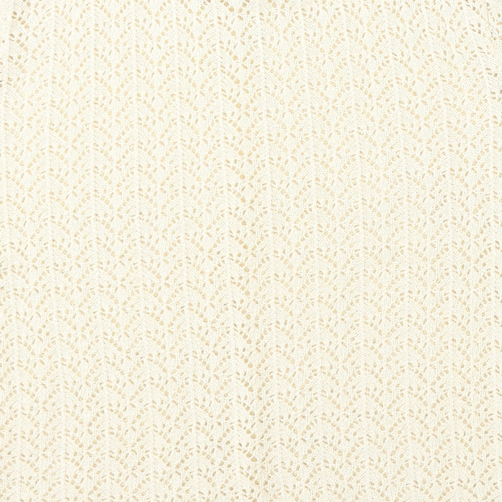 Hush Hush Womens Beige Round Neck Polyester Pullover Jumper Size M