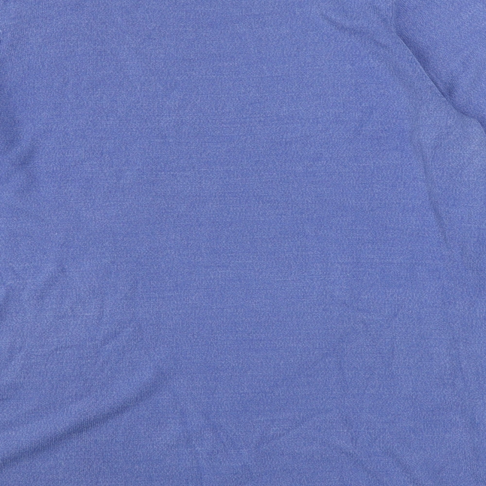 Preworn Womens Blue Boat Neck Acrylic Pullover Jumper Size 18