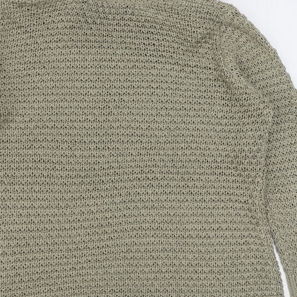Platinum Womens Beige Roll Neck Acrylic Pullover Jumper Size S