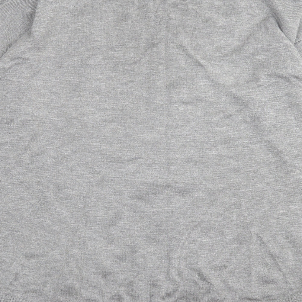 Casamia Womens Grey Crew Neck Viscose Pullover Jumper Size M
