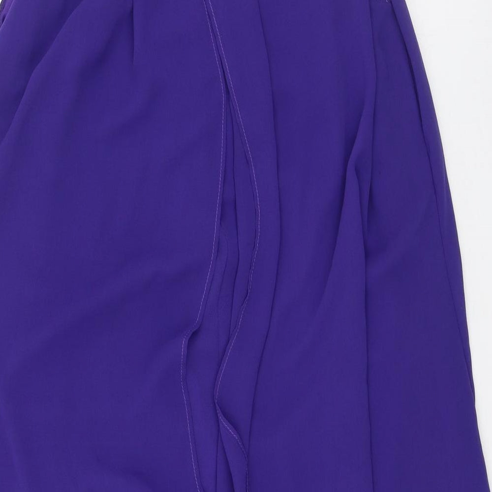 jumpo Womens Purple Polyester Shift Size M Round Neck