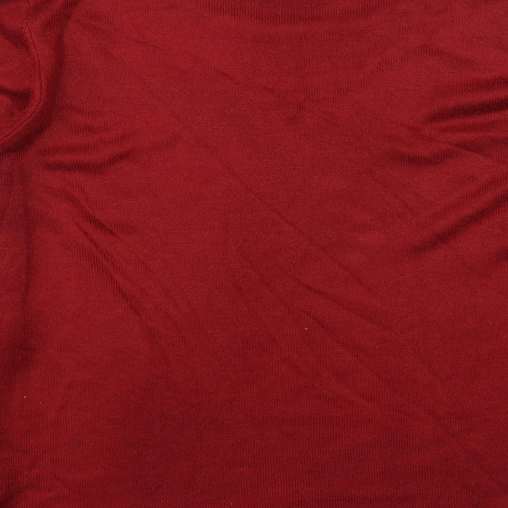 Berkertex Womens Red Round Neck Acrylic Pullover Jumper Size 14