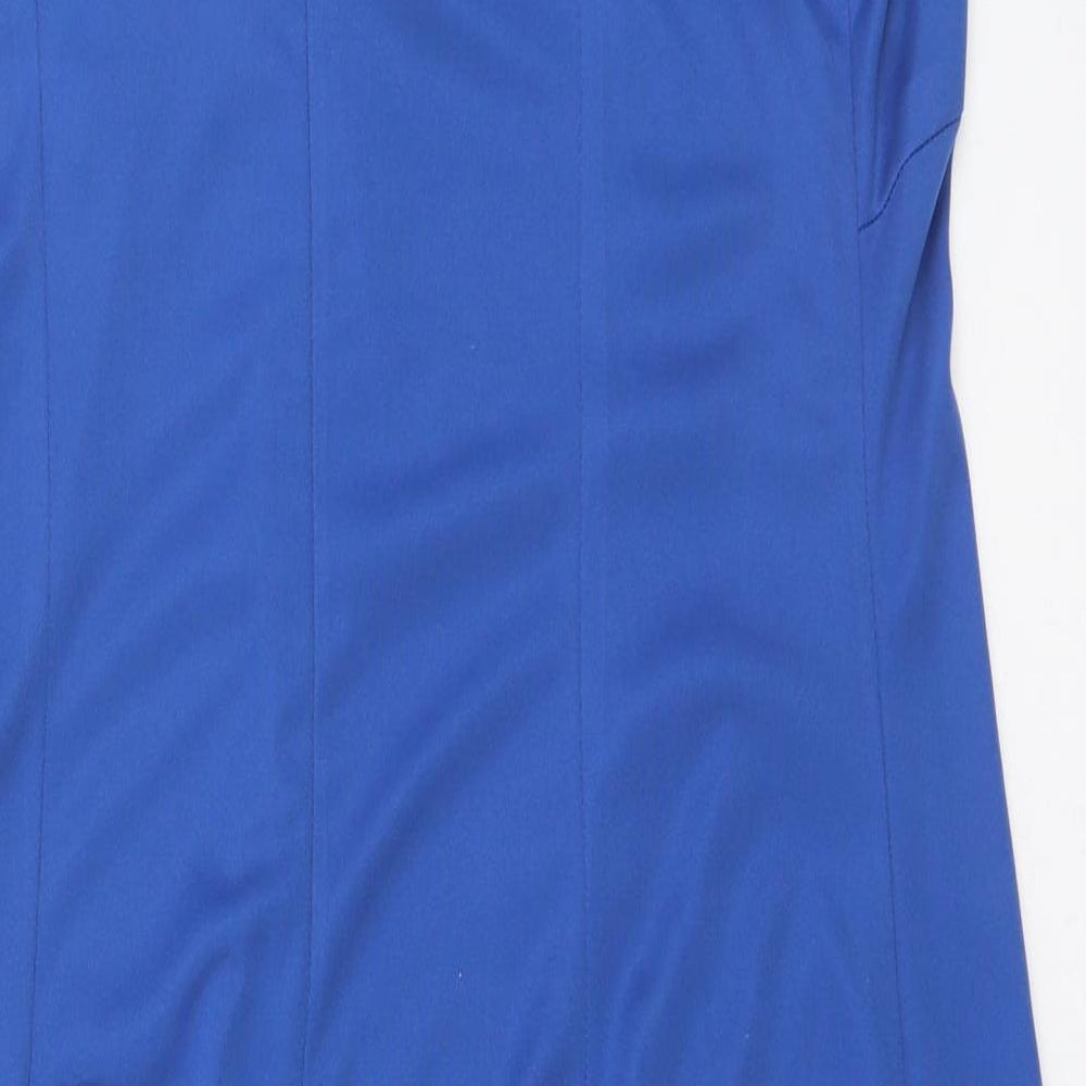 Nightingales Womens Blue Polyamide Shift Size 14 Round Neck