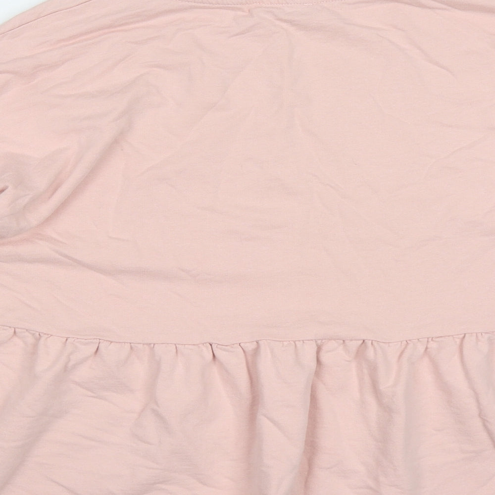 Matalan Womens Pink Cotton Pullover Sweatshirt Size M