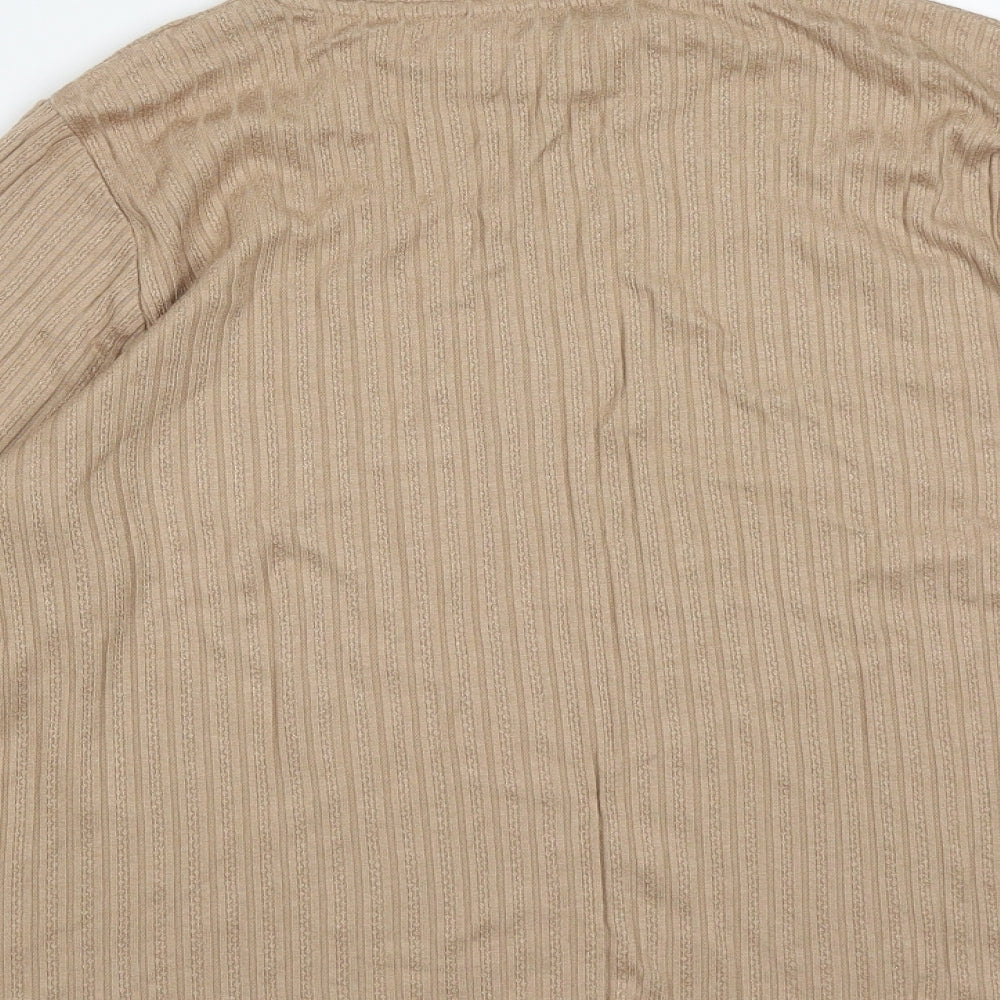 Georgte Womens Beige Round Neck Viscose Pullover Jumper Size 22
