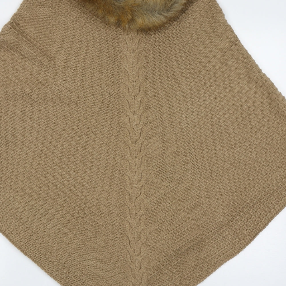 New Look Womens Brown Poncho One Size