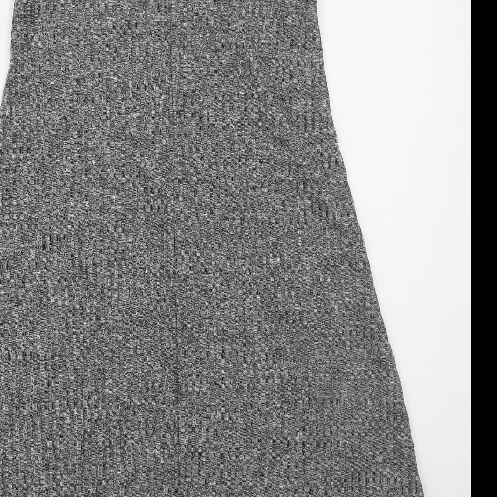 Innocence Womens Grey Polyester Tank Dress Size 8 Round Neck Pullover