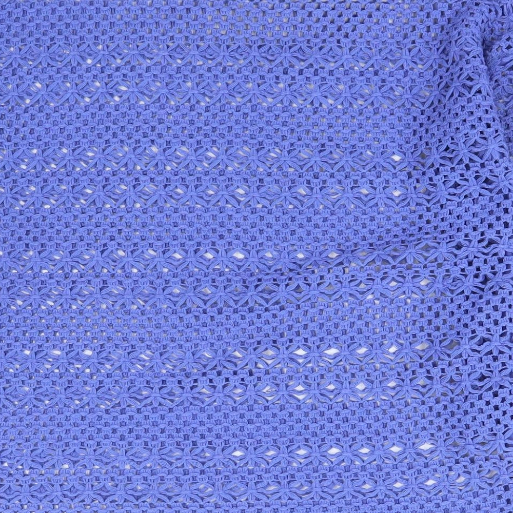 NEXT Womens Blue Boat Neck Polyester Pullover Jumper Size 10