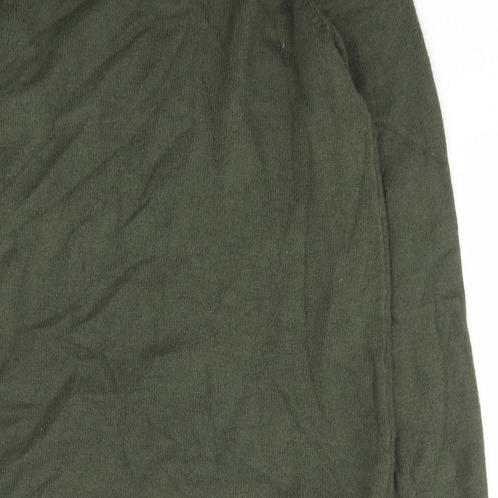 Dorothy Perkins Womens Green Scoop Neck Viscose Pullover Jumper Size S