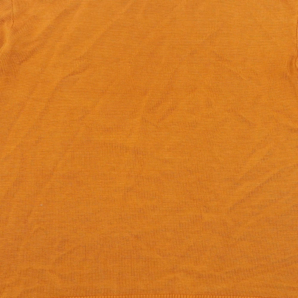 Per Una Womens Orange Round Neck Acrylic Pullover Jumper Size S