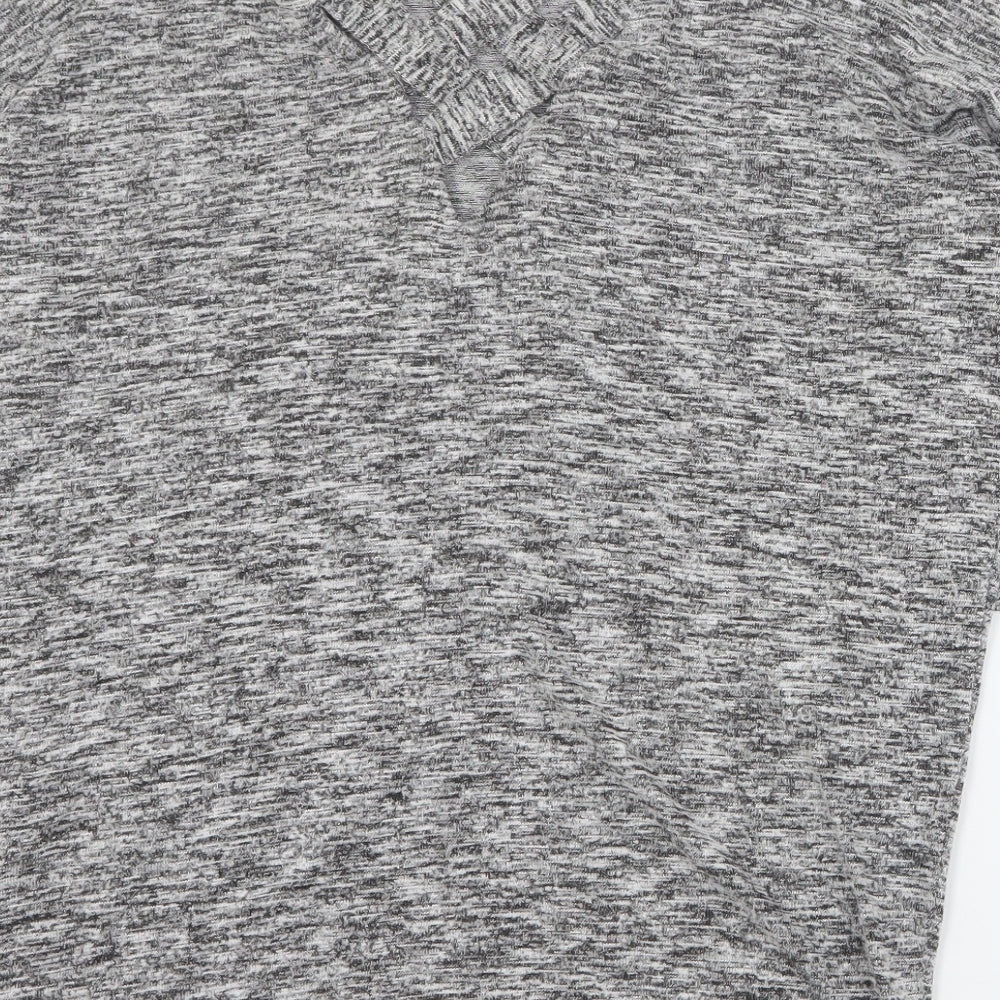 New Look Womens Grey Round Neck Viscose Pullover Jumper Size S