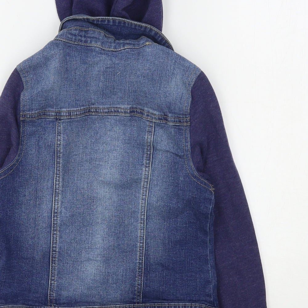 Justice Girls Blue Jacket Size 8 Years Snap