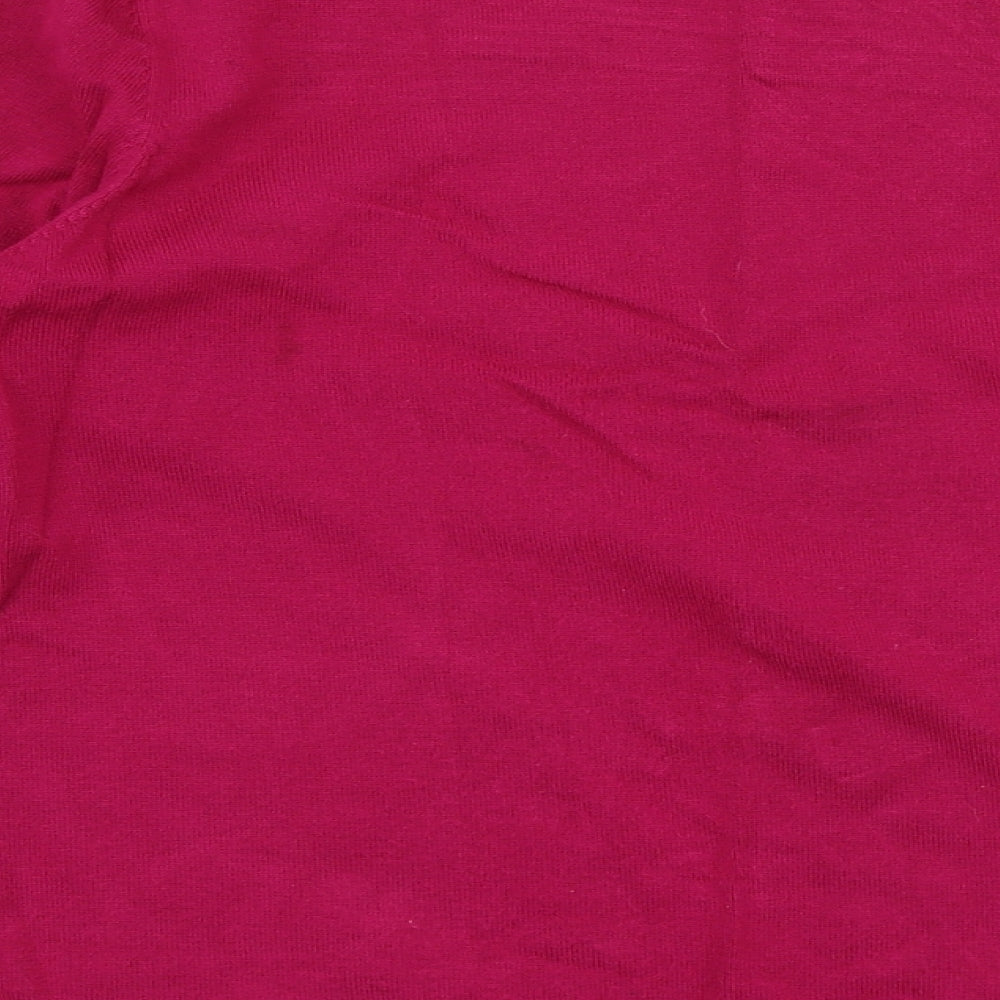 Bonmarché Womens Pink Boat Neck Viscose Pullover Jumper Size 16