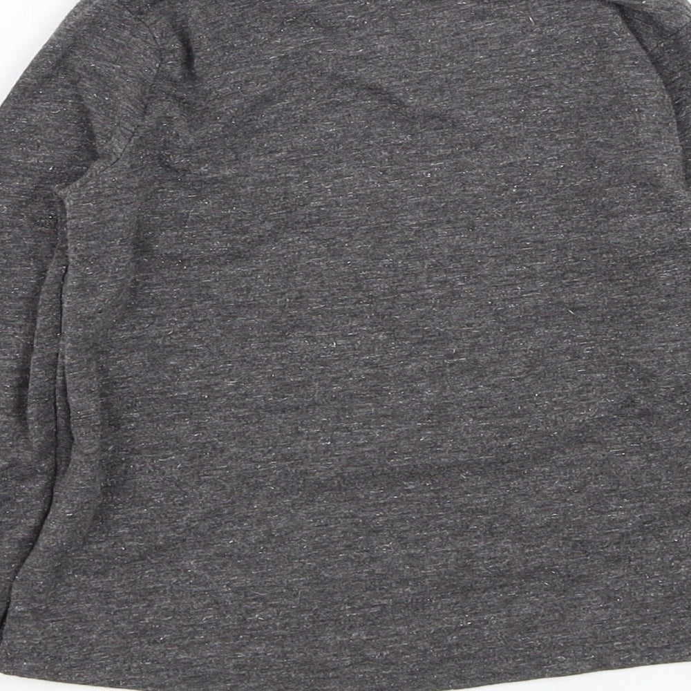 Primark Girls Grey Polyester Basic T-Shirt Size 2-3 Years Round Neck Pullover