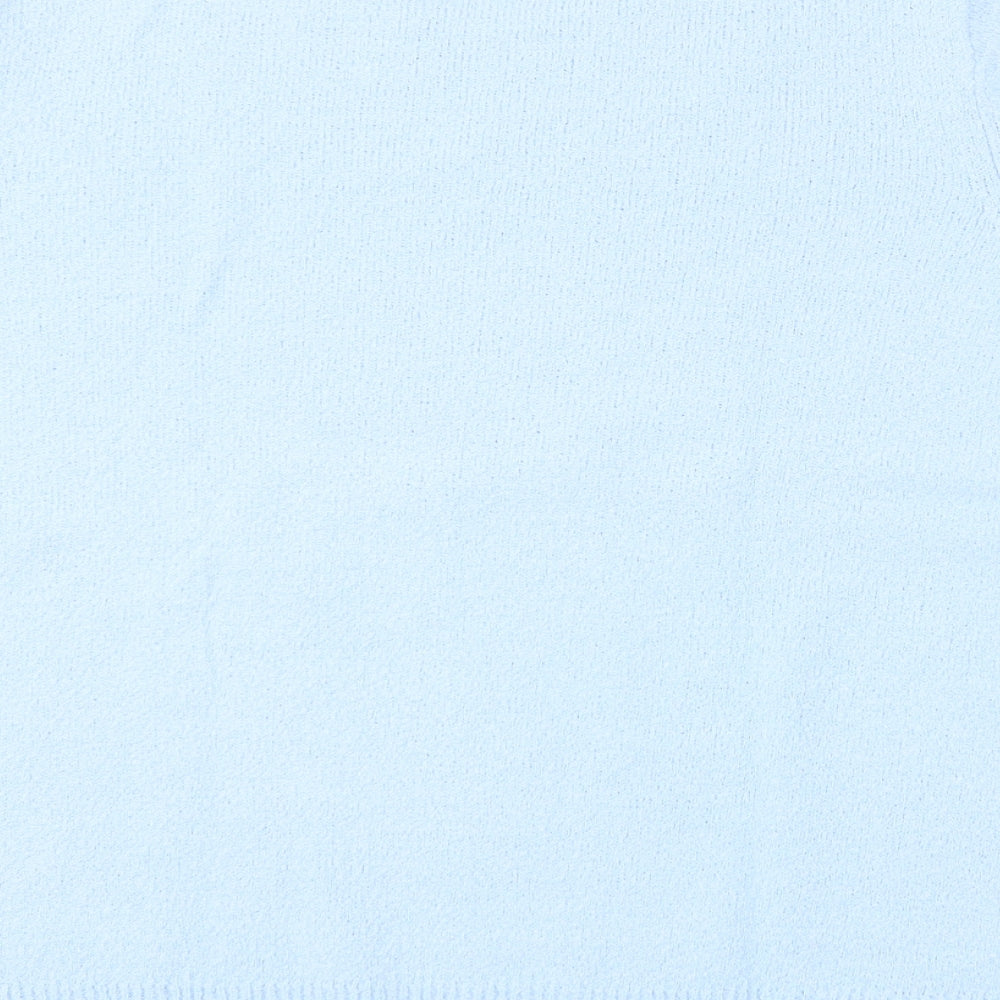 Berkertex Womens Blue Acrylic Basic T-Shirt Size 14 Round Neck - 14/16