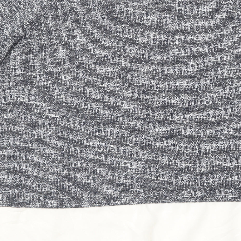 Marks & Spencer Womens Blue Round Neck Viscose Pullover Jumper Size 16