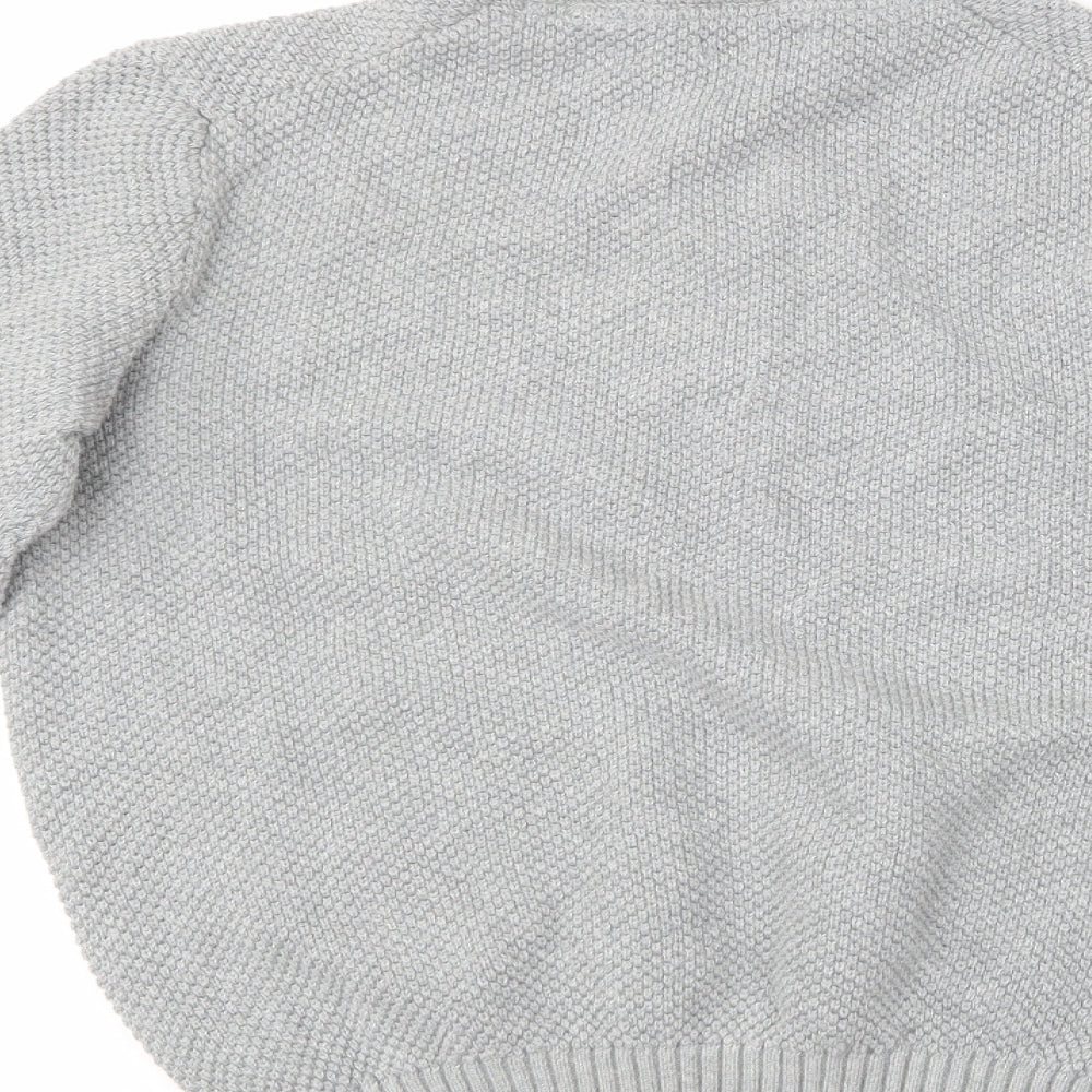 IZOD Womens Grey Roll Neck Cotton Pullover Jumper Size S