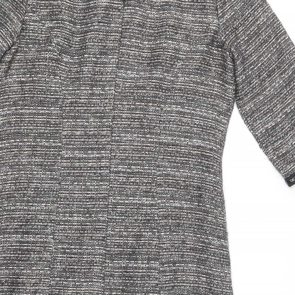 F&F Womens Black Polyester Shift Size 14 Round Neck