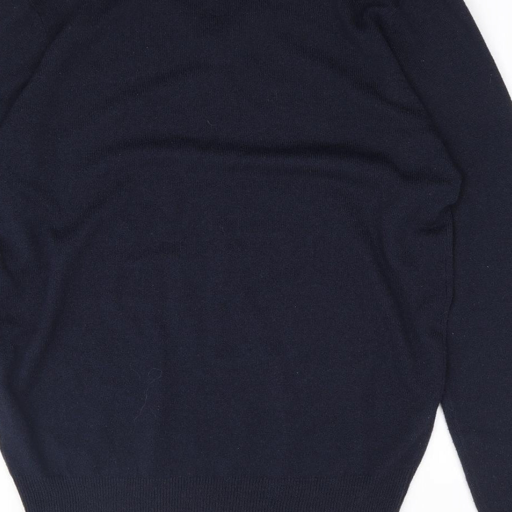 RTY Mens Blue V-Neck Acrylic Pullover Jumper Size S - Workwear
