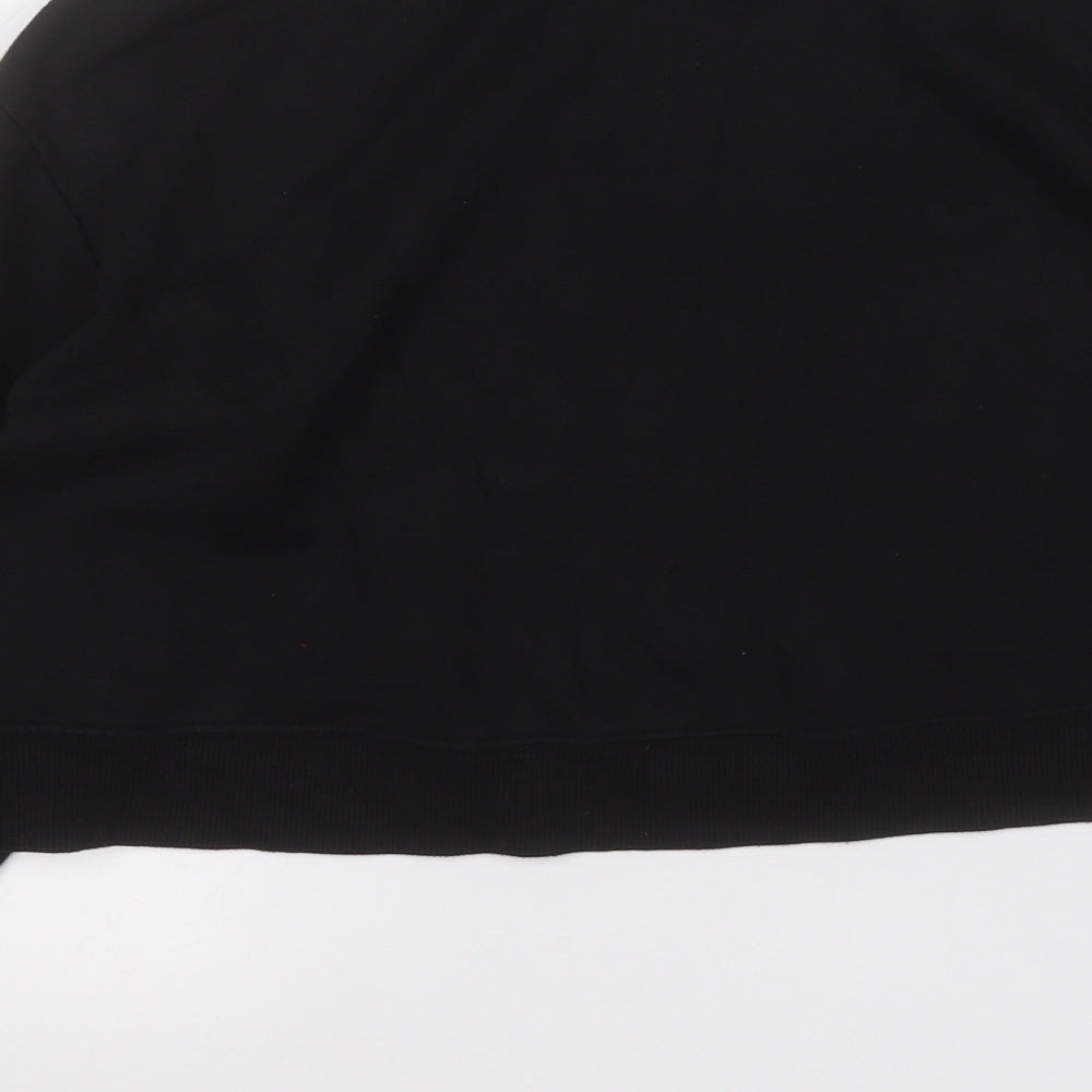 Divided Womens Black Cotton Henley Sweatshirt Size XS