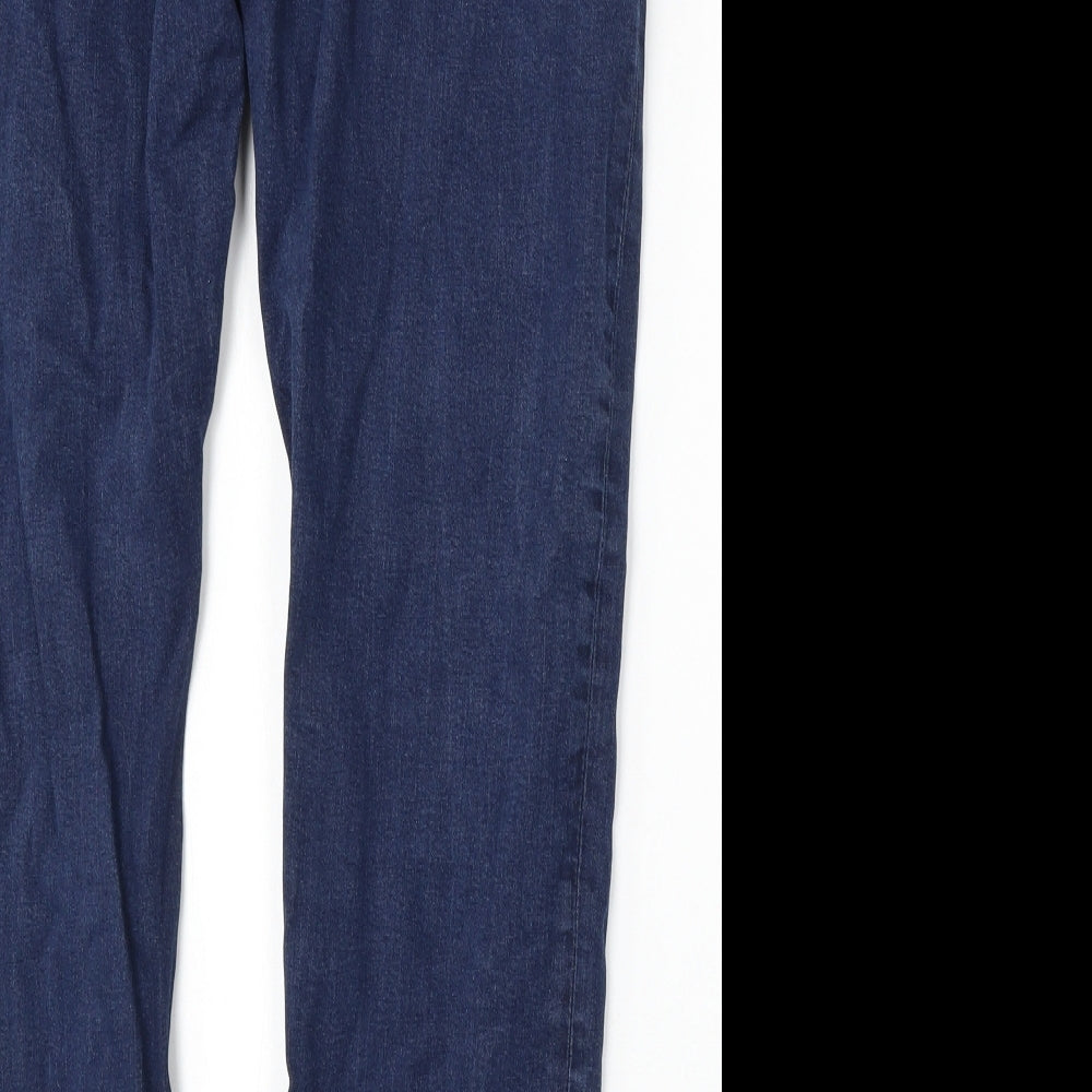 Easy Womens Blue Cotton Skinny Jeans Size 36 L32 in Regular Button