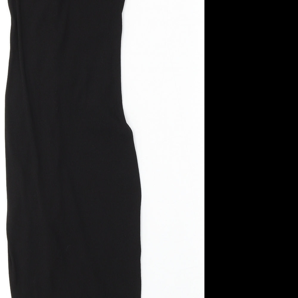 Divided by H&M Womens Black Polyester Bodycon Size XS Round Neck