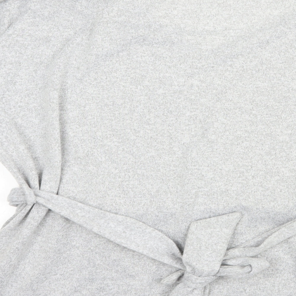 Papaya Womens Grey V-Neck Polyester Pullover Jumper Size 12